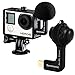 Saramonic Go-Mic Professional Mini Stereo Ball Travelling Microphone GoPro Mic with Windshield for Gopro Hero4 Hero3 Hero3+ Action Cameras
