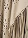 Choies Women's Suedette Cut Out Asymmetric Fringed Cape Kimono Blouse with Tassel