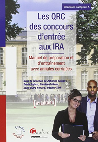 Les  QRC des concours d'entrée aux IRA