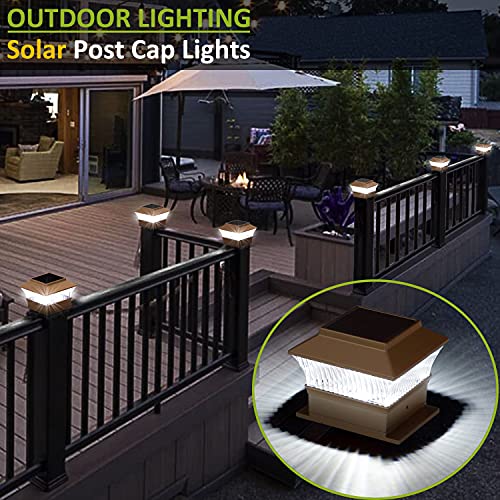 6 Pack,Solar Post Cap Lights Solar Deck Post Lights Solar Fence Post
