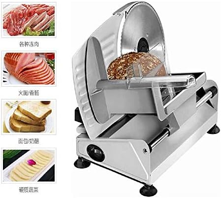 Meat Slicer 110V/220V Electric Household Cut Mutton Roll Slicer Beef Small Business Toast Bread Frozen Meat Meat Planer (220V, EU Plug)