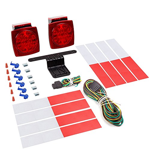 Trailer Light Kit by Mookis, 12V Waterproof LED Stop Turn Signal Lights for RV, bike, boat, trailer, 100% DOT compliant【UPGRADED】