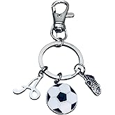 Personalized Soccer Keychain - Custom Initial Soccer Gift, Girls Soccer Jewelry, Accessories for Players, Moms, Teams, and Coaches, Ideal Team Gifts