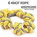 Vitscan Rope Toys for Aggressive Chewers, Indestructible and Heavy Duty Dog Chew Toys 6-Knot Tug of War Dog Toy for Interaction, Sturdy Cotton Knot Dog Chew Rope for Small to Large Breed Dogs