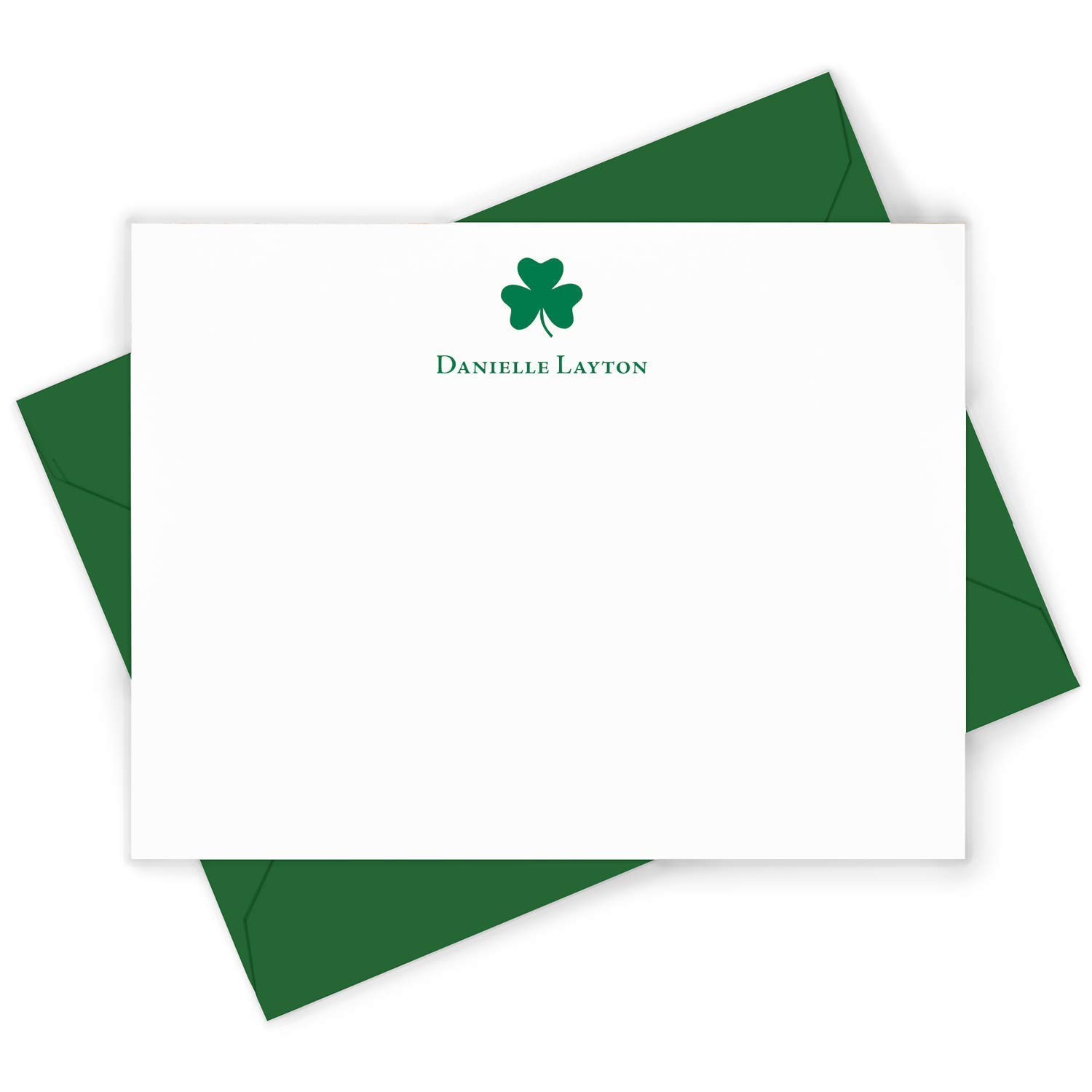 SHAMROCK FLAT Personalized Irish Clover Stationery