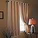 Best Home Fashion Thermal Insulated Blackout Curtains - Antique Bronze Grommet Top - Beige - 52