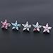 2Pairs Flower Dermal Top Surgical Steel Internally Thread Base Dermal Anchor Skin Piercing Jewelry (White)