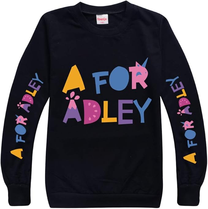 Girls A for Adley Long Sleeve TShirt A for Adley Unisex Fashion