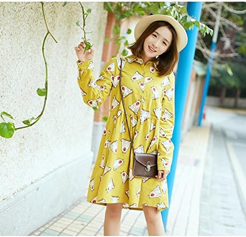 KeKaFu Women's Casual/Daily Simple Loose Dress,Lolita Shirt Collar Knee-length Long Sleeve Others Spring Mid Rise Micro-elastic Opaque
