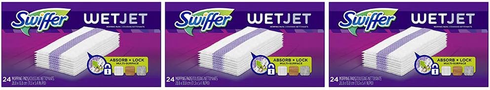 WetJet Hardwood Floor Cleaner Spray Mop Pad Refill, 24 Count