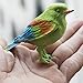 Toyvian Chirping Bird Toys Colorful Bird Sparrow Motion Sensor Real Bird Singing Sounds (6pcs)
