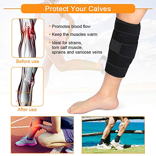 Calf Brace, Shin Splint Support Lower Leg Compression Wrap with