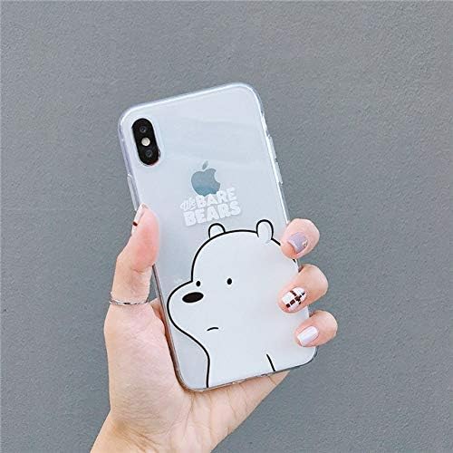 for iPhone X & XS & XR & XS MAX - Korea Cartoon We Bare Bears Soft TPU Phone Case for iPhone 7 6 6s 8 Plus iPhone X XR XS MAX Cute Funny Transparent Cover Coque - by ANNELE - 1 PCs