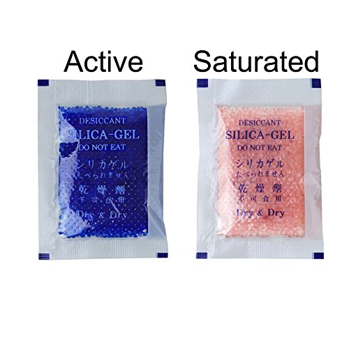 5 Gram [50 Packets] Premium Silica Gel Blue Indicating Silica Gel Packs