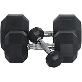 1st Fitness Fitness First Rubber Hex Dumbbell Pairs