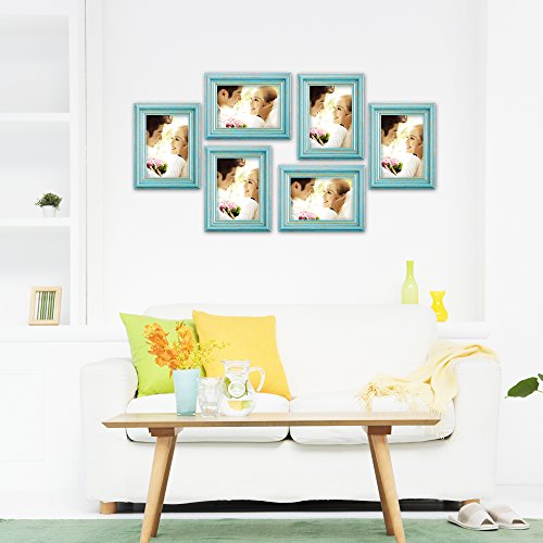 Msicyness 4x6 Picture Frame for Wall Mounting 2 Pack Roma Green Photo Frames with Mat Decor for Standing TableTop Display - Thumbnail 6
