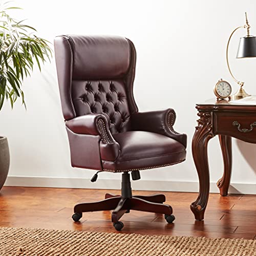 Office Star Deluxe High Back Traditional Executive Chair with Solid