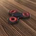 Fidget Spinner by Salient Spinners – 2 minute spin! – Prime Shipping! Black Spinner w/ Red Ceramic Bearing – Quieter & Longer Lasting than Other Hand Toy Tri Figit Spinners, ADHD Stress Reducer Figets
