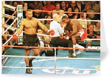 Mike Tyson Vs Frank Bruno Greeting Card Pack Of 2 7x5 Inch Art247 Standard Size Pack Of 2 Amazon Co Uk Kitchen Home