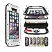 iPhone 6s Plus Case,PERSTAR Shockproof Dust/Dirt/Snow Proof Aluminum Metal Gorilla Glass Protection Case Cover for Apple iPhone 6 Plus/iPhone 6s Plus (White)