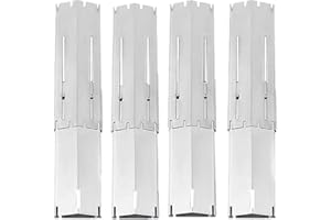 KEESHA Universal Heat Plates Tent Shield Grill Parts Stainless Steel Adjustable Burner Cover Flame Tamer for Nexgrill Parts Charbroil and Other Barbecue Gas Grill