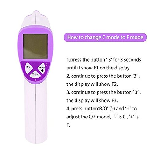 COSSCCI Infrared Digital Baby Thermometer, Non-Contact Electronic Forehead and Ear Thermometer for Baby, Infant, Toddler and Adults