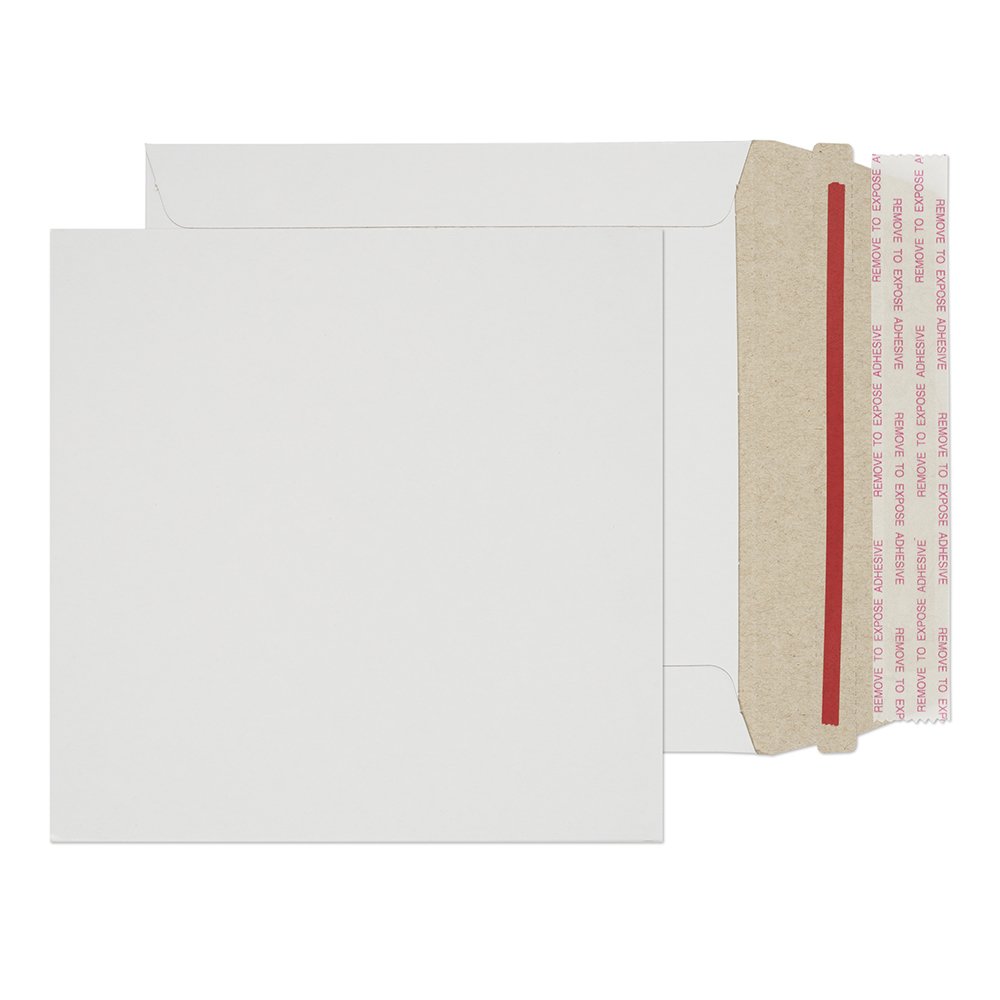 Blake Purely Packaging 140 x 140 mm Peel & Seal All Board Rip Strip Rigid Envelopes (PPA1-RS) White - Pack of 200