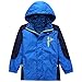 KID1234 Boys' Lightweight Rain Jacket Quick Dry Waterproof Hooded Coat Blue