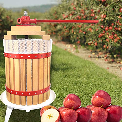 Fruit Wine Press 4.75 Gallon Solid Wood Basket Cider Press Apple Press Berries Press Wine Making Press