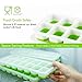 Lookka Ice Cube Trays with Lids, Easy-Release Silicone and Flexible 14-Ice Trays with Spill-Resistant Removable Lid, 4-Pack Ice Cube Molds for Whiskey, Cocktail, Beverages (Blue & Green)