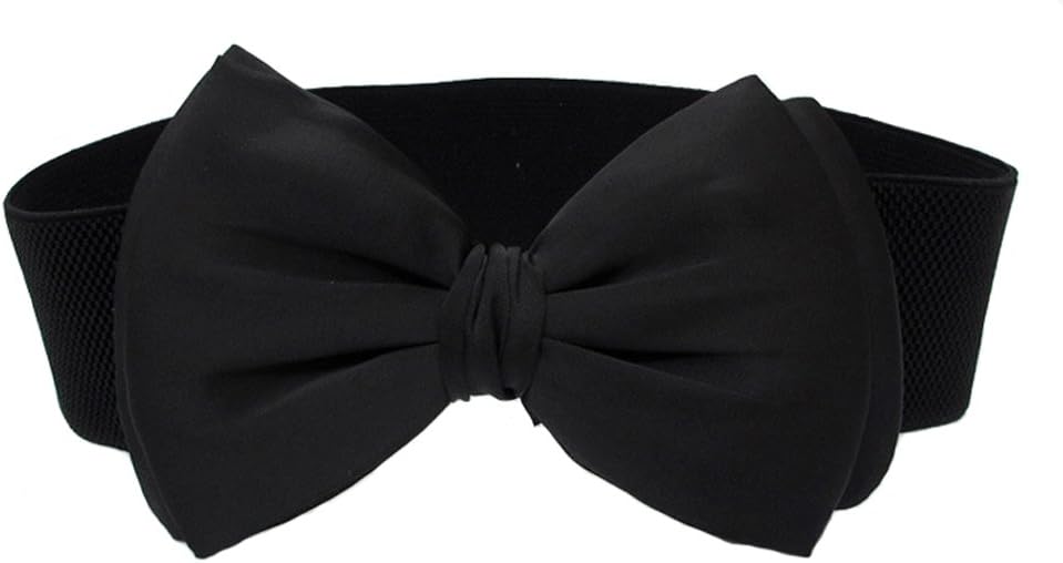 BAIMIL Bow-knot Wide Interlock Buckle Womens Elastic Waist Belt
