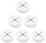 Jagowa 6 Pieces 25mm White Rubber Cable Grommet Wire Desk Cover view 1