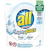 All Mighty Pacs Free Clear, Super Concentrated Laundry Detergent Packs, 45 Count