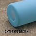 Bonison Durable Glass Water Bottle with Soft Colorful Silicone Sleeve Handle Lid (Blue, 14oz)