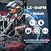 LEXIN LX-B4FM 4 Riders Motorcycle Intercom, Universal Helmet Communication System, Waterproof Bluetooth Headset with Speakers for Motorcycle Helmet 1600m Range