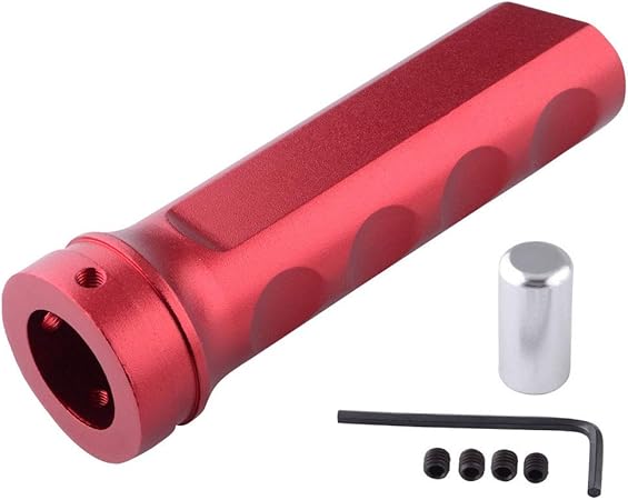 Amazon Morytrade サイドブレーキ グリップ ハンドブレーキ アルミ カバー 汎用 トラック 軽トラ 自動車 赤 内装パーツ 車 バイク