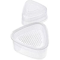 TangTanger Triangle Sushi Mold, Sushi Mold Rice Mold DIY Tool, White (2)