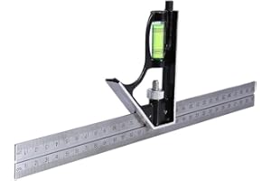 Combination Square Ruler 1PC 300mm (12") Adjustable Engineers Combination Try Square Set Right Angle Ruler Stainless Steel Fi