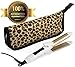 Travel Flat Iron 2-in-1 Mini Hair Straightener Curling Iron Dual Voltage 374 Degree Temperature Nano Titanium - Insulated Carry Bag Include primary