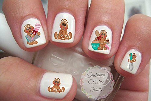 Gingerbread Boy Baking Is Fun Nail Art Decals