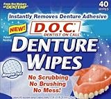 D.O.C. DENTURE WIPES Pack of 40 by MAJESTIC DRUG CO., INC. ***