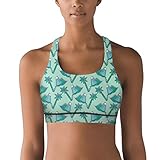 Beautiful and Simple Palm Tree Art Green Yoga Bra