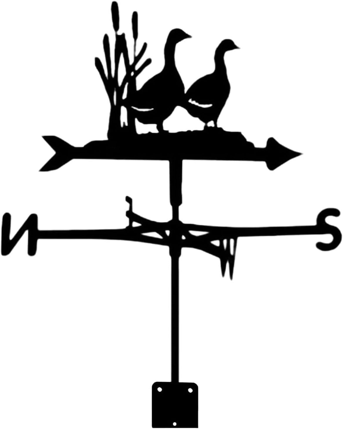 Weathervanes - DELORM Duck Weathervanes, Black Weather Vane, Professional Wind Direction Measurement Tool, for Outdoor Garden Roof Installation