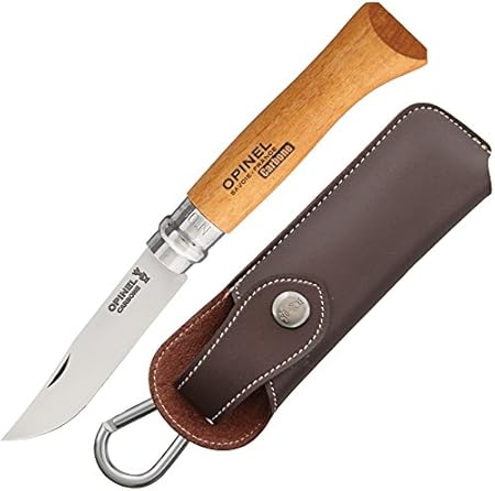 Opinel Geschenkset Messer Nr.8 in Holzbox und Etui
