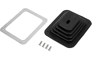 Qiilu Large Shift Boot, Rubber Shifter Boot Gear Panel Dust Cover 5 5/8in x 6 3/4in Manual Automatic 350