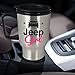 Jeep Travel Mug - I'm a Jeep Girl Stainless Steel Coffee Thermo & Beer Mug - Mother's Day, Birthday & Christmas Gift Idea for Women, Mom, Daughter, Girlfriend, Wife & Grandma