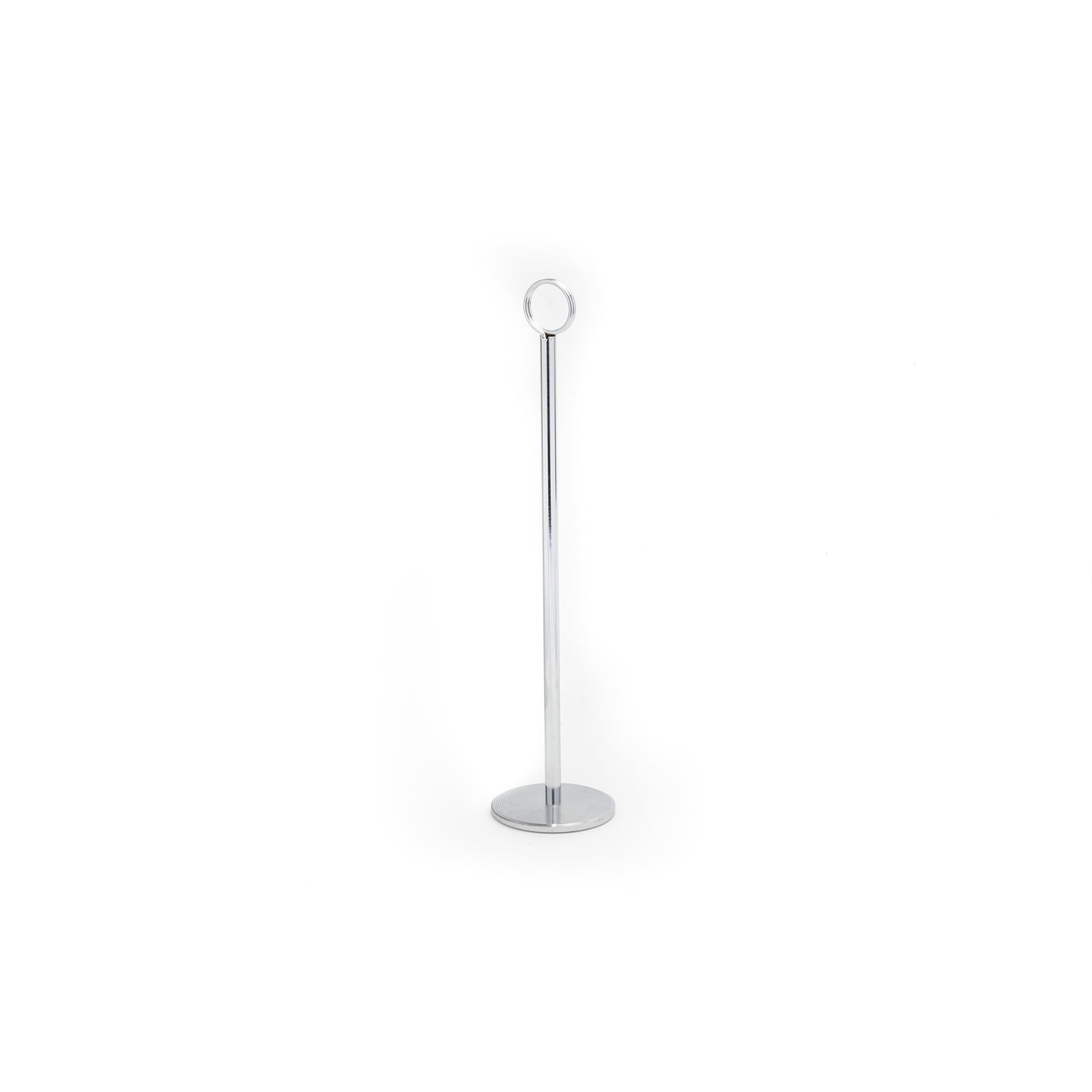 Photo 1 of Adcraft 12" Tall Table Number Stands, Pack of 12 Chrome-Plated, Heavy Weighted Base, 12" Tall, Silver