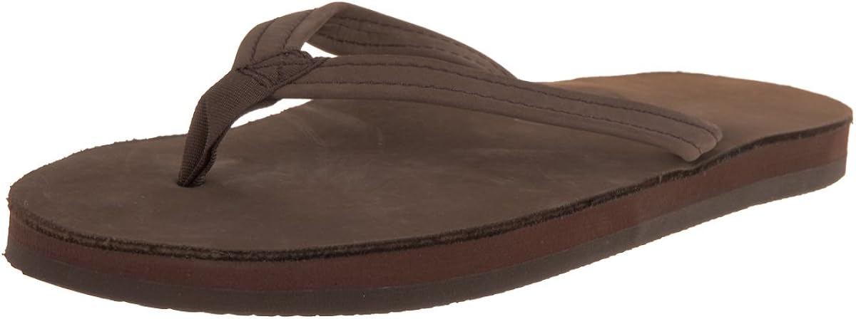 single layer premier leather with arch support and a narrow strap