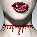 Halloween Costumes Halloween Necklace Vampire Blood Choker Necklace Scary Halloween Party Favors Decorations Gifts Pack of 2