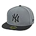 New Era New York Yankees 59Fifty Men's Fitted Hat Cap Grey/Black 10542731 (Size 8)